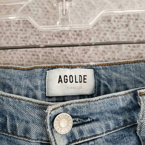 Agolde Women's Nico High Rise Raw Hem Slim Jean Style A093D-3002 Destressed 29 - Picture 4 of 11